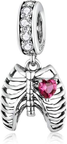 Halloween Charm for Women 925 Sterling Silver Beads Halloween Pumpkin Skull Enamel Charm for Bracelets (Rib Charms) in Saudi Arabia