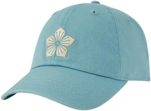 قبعة Life is Good Hibiscus Points Chill، أزرق رائع، مقاس واحد in Kuwait
