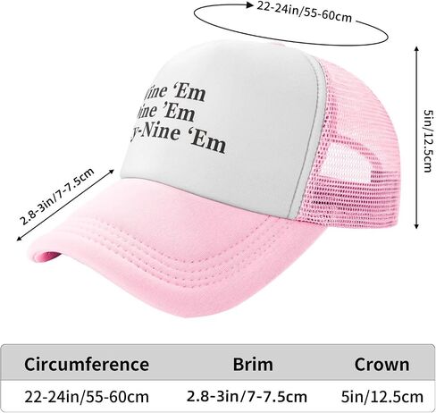 Wine Em Dine Em Sixty Nine Trucker Hat Funny Baseball Caps Unisex Classic Mesh Fishing Hat for Men and Women Pink in Saudi Arabia