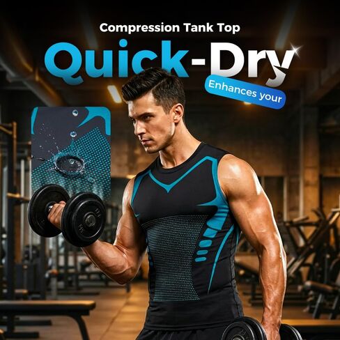 Compression Shaping Shirt Tank, Quick Drying Men Feel the Power of Confidence Energy & Strength in Kuwait