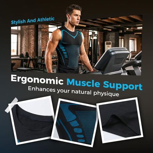 Compression Shaping Shirt Tank, Quick Drying Men Feel the Power of Confidence Energy & Strength in Kuwait