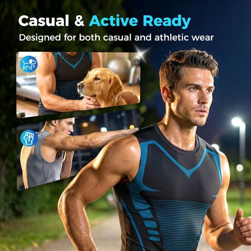 Compression Shaping Shirt Tank, Quick Drying Men Feel the Power of Confidence Energy & Strength in Kuwait