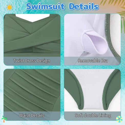 Weixinbuy Girl Swimsuit One Piece Bathing Suit for Girls with Cover Up Skirt Girls' Swimwear Swimsuits for Teens 9-16Y in Saudi Arabia