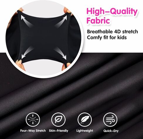 Girls Bathing Suit Size 5-6 Years Old One Piece Short Sleeve Rose Red Black Boyshort Swimsuit Beach Rash Guard Swimsuits in Saudi Arabia