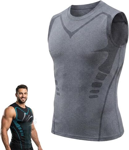 Compression Shaping Shirt Tank, Quick Drying Men Feel the Power of Confidence Energy & Strength in Saudi Arabia
