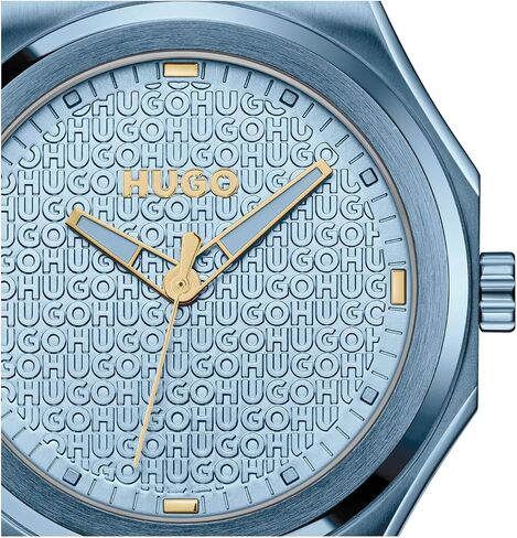 ساعة HUGO #Grail for HER النسائية - هيكل من الفولاذ المقاوم للصدأ ذو أوجه 36 مم، تصميم أحادي اللون، سوار H-Link مدمج، حركة كوارتز، جمالية أنيقة وعصرية - هدية لها in Kuwait