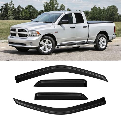 Window Visor for 2015-2021 Subaru WRX, Out-Channel Rain Guards Shields Vent Deflector Shade Wind Dark Smoke for 15-21 WRX 2016 2017 2018 2019 2020, Tape-On Outside-Mount, 4PCS in Kuwait