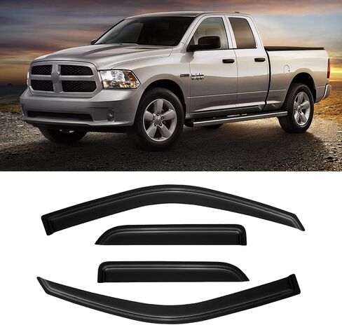 Window Visor for 2015-2021 Subaru WRX, Out-Channel Rain Guards Shields Vent Deflector Shade Wind Dark Smoke for 15-21 WRX 2016 2017 2018 2019 2020, Tape-On Outside-Mount, 4PCS in Kuwait