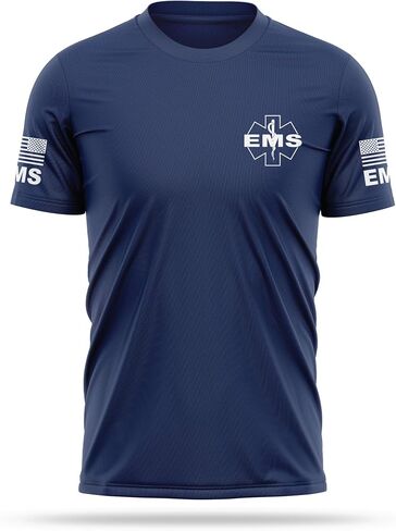 13FA EMS Utility T Shirt for Men - USA Patriotic Lightweight Tee - Micro Polyester, Moisture-Wicking Quick-Dry Comfort in Saudi Arabia