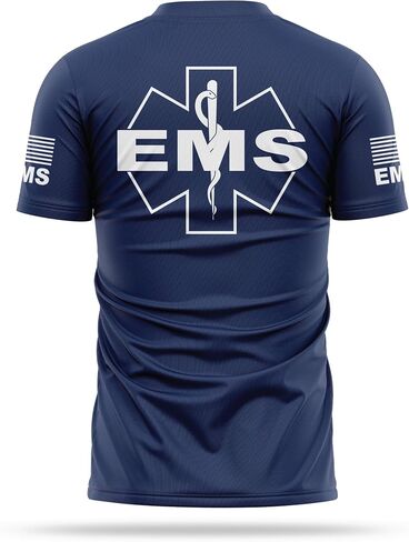 13FA EMS Utility T Shirt for Men - USA Patriotic Lightweight Tee - Micro Polyester, Moisture-Wicking Quick-Dry Comfort in Saudi Arabia