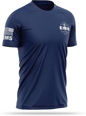13FA EMS Utility T Shirt for Men - USA Patriotic Lightweight Tee - Micro Polyester, Moisture-Wicking Quick-Dry Comfort in Saudi Arabia