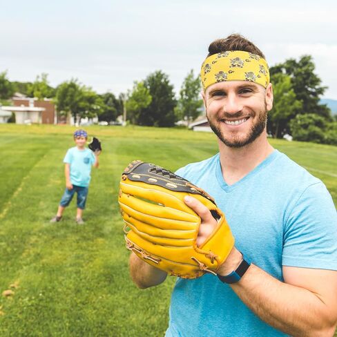 6 Pcs Bananas Baseball Team Headband Novelty Funny Elastic Athletic Sweatband Multi Color Workout Non-Slip Headbands for Baseball Team Sports Yoga Women Men Accessory Gift in Saudi Arabia