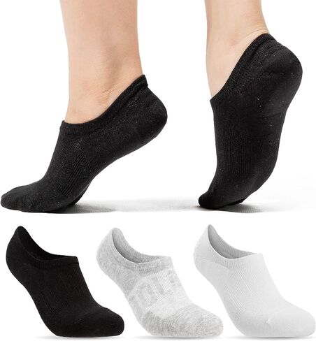 CoolMate GLOBAL No Show Women Socks, Gifts for Mom (US, Alpha, Small, Regular, Regular, 2 Black, 2 Grey, 2 White) in Saudi Arabia