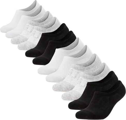 CoolMate GLOBAL No Show Women Socks, Gifts for Mom (US, Alpha, Small, Regular, Regular, 2 Black, 2 Grey, 2 White) in Saudi Arabia