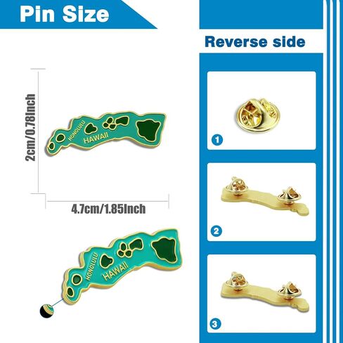 2/10/50/100Pcs Enamel Hawaii Map Lapel pins Bulk -Metal HI Hawaiian State Pin Badge Traveler Souvenir Gifts in Saudi Arabia