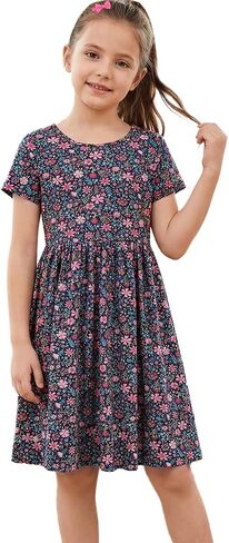 Cotton Girls' Dresses Matching Mommy and Me Dresses Outfits wiht Pockets in Saudi Arabia