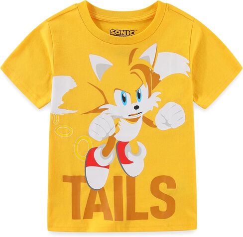 تي شيرت SEGA Sonic the Hedgehog Tails للأولاد بأكمام قصيرة للأطفال الكبار in Kuwait