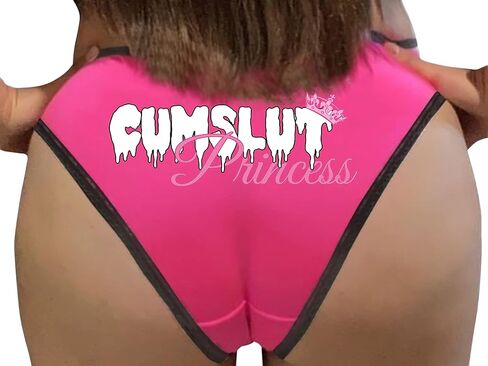 كلسون مشاغب Cumslut الأميرة الوردي والأسود بيكيني سراويل داخلية مثيرة الدانتيل تقليم in Kuwait