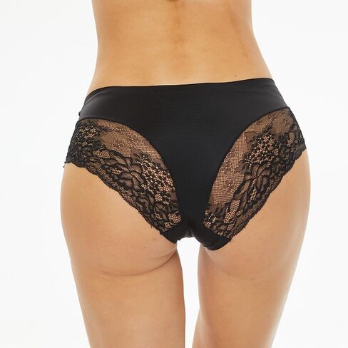 4Pcs Floral Lace Panties Women Briefs Hollow Lingerie with Breathable Cotton Gusset Mid Rise Soft Breathable in Kuwait