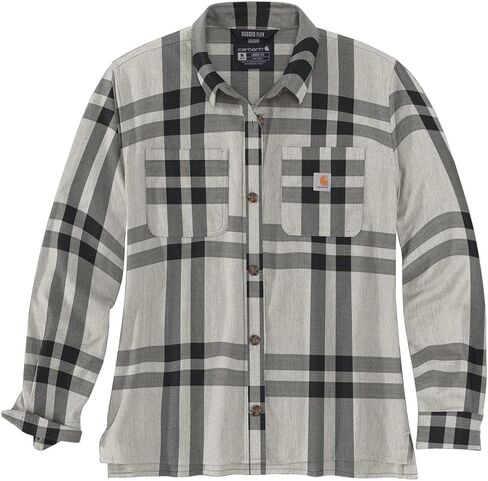 Carhartt Women's 105989 Women's Rugged Flex Loose Fit Midweight Flanne - 3X-Large Plus - Malt in Kuwait