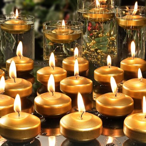 36 Pack Floating Candles,2 inch Ivory Unscented Dripless Floating Candle for Centerpieces,5-6H Burning 2" Water Candles Bulk for Cylinder Vases,Weddings,Christmas Party,and Holiday in Saudi Arabia
