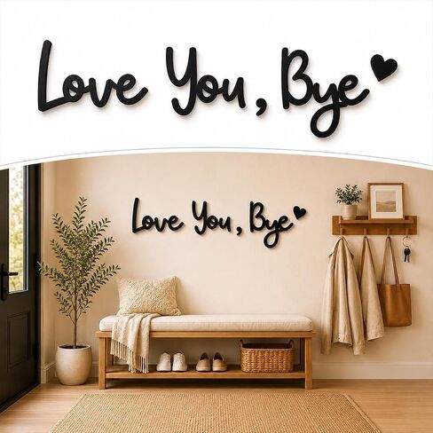 Love You Bye Sign Above Door Topper Decoration, Boho Farmhouse Wall Art Decor Stylish Living Room and Home Wall Decor Gift Hallway Entryway Door Valentine Decorations for Home in Saudi Arabia