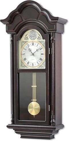 AYRELY® 36IN Big Grandfather Vintage Wall Clock with Pendulum and Chime, Hour/Quarter-Hour Chime, Ash Wooden Frame, Large Vintage Wall Clock for Living Room,Home Decor Gift in Saudi Arabia