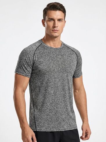 Men’s Short Sleeve Athletic T-Shirts for Running, Gym Training Quick Dry Moisture Wicking Activewear in Kuwait