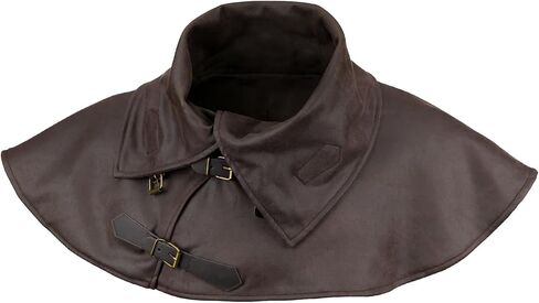 HiiFeuer Medieval Short Cloak Adjustable Shoulder Capelet, Renaissance Short Shawl Vintage Costume Cape for Ren Faire Cosplay in Kuwait