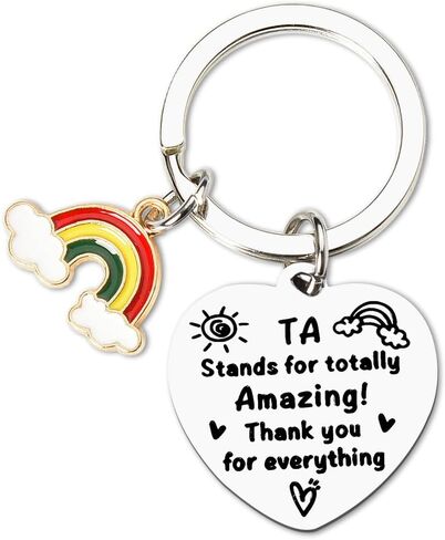 Thank You Teacher Assistant Gifts Keychain from Students Teacher Assistant Christmas Teachers Day Gifts for Women Men Graduation End of Year Gifts for Teachers Aide Tutors Appreciation Gift Keyring in Saudi Arabia