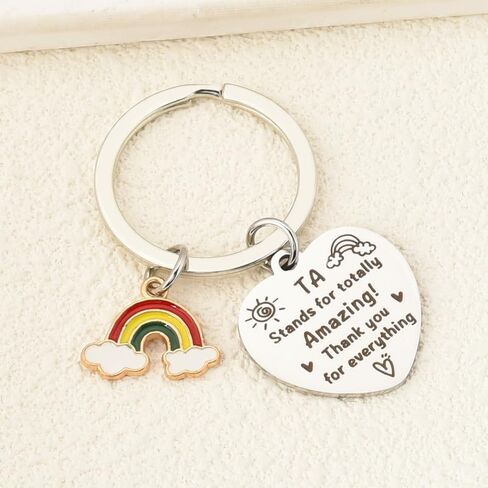 Thank You Teacher Assistant Gifts Keychain from Students Teacher Assistant Christmas Teachers Day Gifts for Women Men Graduation End of Year Gifts for Teachers Aide Tutors Appreciation Gift Keyring in Saudi Arabia
