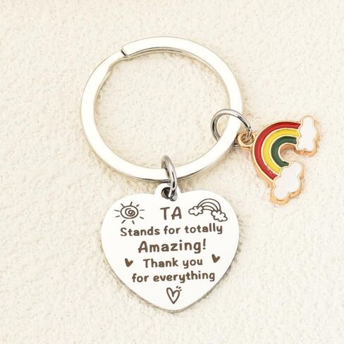 Thank You Teacher Assistant Gifts Keychain from Students Teacher Assistant Christmas Teachers Day Gifts for Women Men Graduation End of Year Gifts for Teachers Aide Tutors Appreciation Gift Keyring in Saudi Arabia