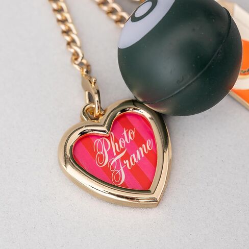 ban.do Trinket Keychain with Charms, Cute Gold Keychain with Charm, De-Stress Ball, and Frame, Orange Juice in Kuwait