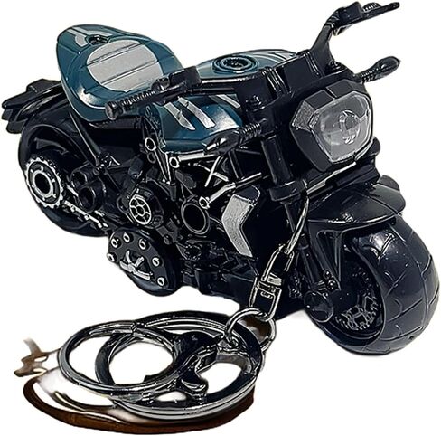 1 PCS Motorcycle Model Keychain, Die-Cast Metal Pendant, 2.6 x 4.13 inches, Red and Black in Saudi Arabia