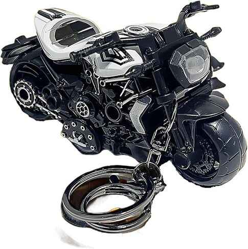 1 PCS Motorcycle Model Keychain, Die-Cast Metal Pendant, 2.6 x 4.13 inches, Red and Black in Saudi Arabia