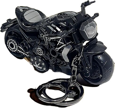 1 PCS Motorcycle Model Keychain, Die-Cast Metal Pendant, 2.6 x 4.13 inches, Red and Black in Saudi Arabia