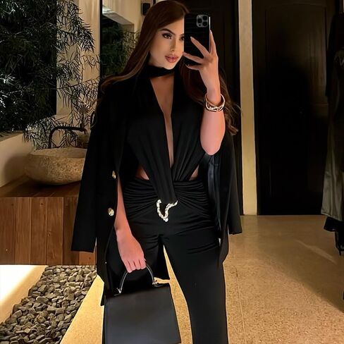 Sexy Jumpsuits for Women Sleeveless V Neck Flare Pants Rompers Solid One Piece Party Outfits Going Out in Saudi Arabia