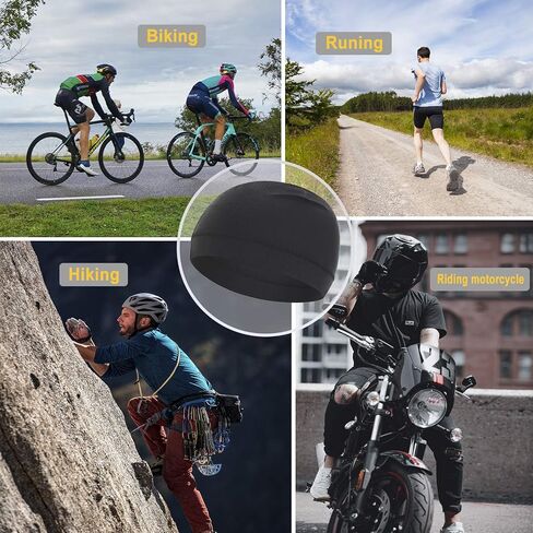 Mesh Dry-Fit Helmet Liner for Men Women,Cooling Skull Cap Moisture Wicking Breathable Summer Head Beanie 3black in Saudi Arabia