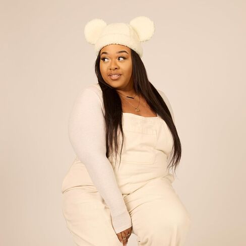 Mickey Sherpa Beanie Cream OS in Saudi Arabia