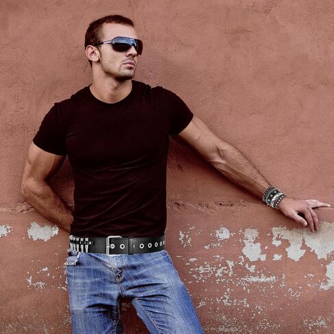 YMO Silver Bullet Belt, Spiked Bracelets Emo Belt Grunge Studded Bracelet Cuff Gothic Belts Goth Emo Bracelets Punk Accessories for Women Men in Saudi Arabia