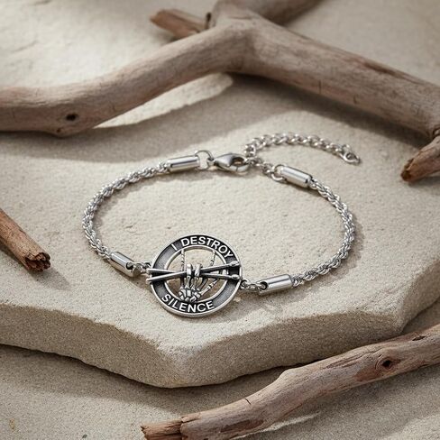 YAFEINI Drummer Gifts for Men Sterling Silver Drummer Bracelet Music Jewelry Gifts for Men Drummers in Kuwait