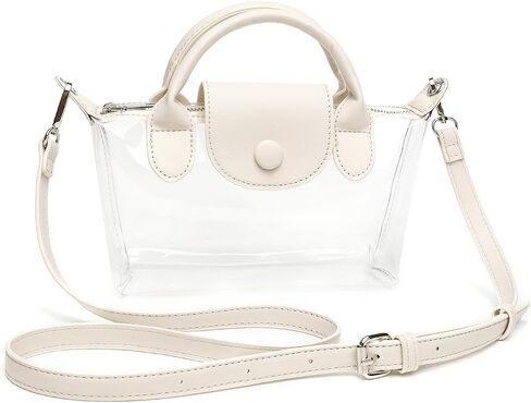 Clear Crossbody Bag Purse for Women Stadium Approved Transparent Handbag with Dual Handles for Sport Events Concert in Saudi Arabia