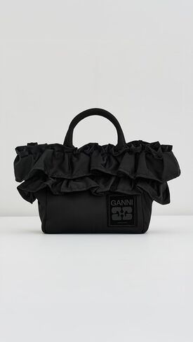 Ganni Women's Mini Shopper Ruffle Bag in Saudi Arabia