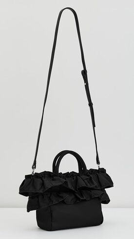 Ganni Women's Mini Shopper Ruffle Bag in Saudi Arabia