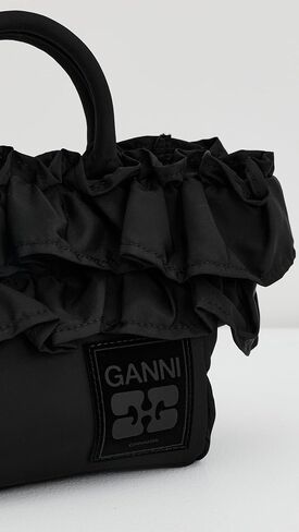 Ganni Women's Mini Shopper Ruffle Bag in Saudi Arabia