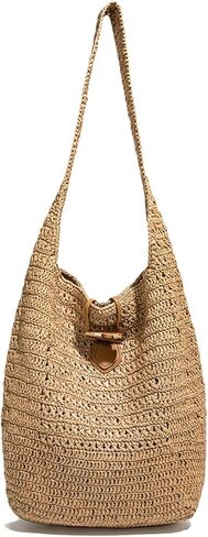 Straw Handbags for Women Cute Summer Beach Tote Bags Woven Shoulder Bag Straw Purses for Vacation in Saudi Arabia