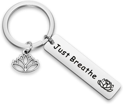 WUSUANED Breathe Lotus Keychain Yoga Jewelry هدية ملهمة للنساء in Kuwait