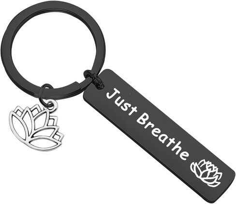 WUSUANED Breathe Lotus Keychain Yoga Jewelry هدية ملهمة للنساء in Kuwait