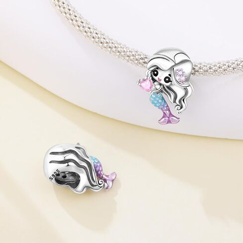 Little Mermaid Bead Charm, Charm for Bracelet, Compatible with Pandora Bracelet Neckalce in Saudi Arabia