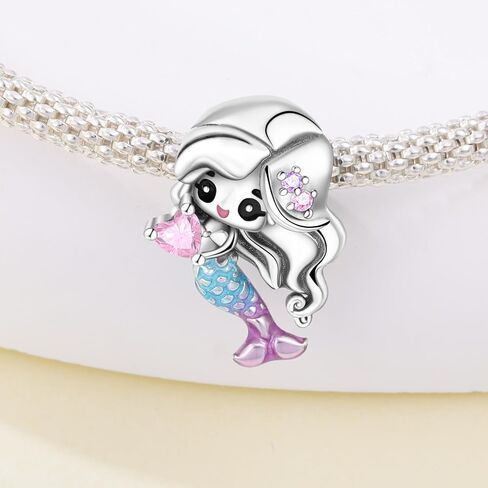 Little Mermaid Bead Charm, Charm for Bracelet, Compatible with Pandora Bracelet Neckalce in Saudi Arabia